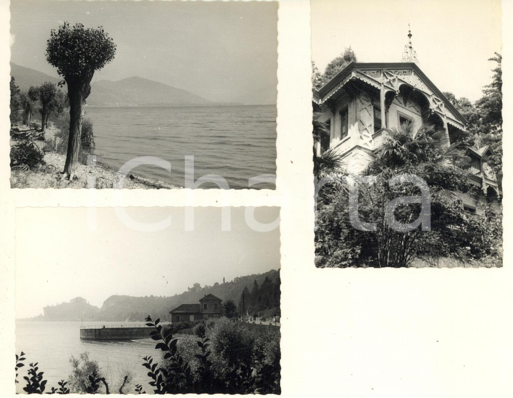 Fotografia d epoca originale 1957 MEINA NO Vedute Lago Maggiore  ChaletMuseo Villa Faraggiana 3 foto 10x7 1