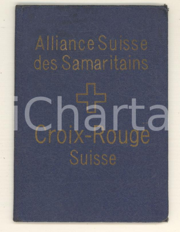 Oggetto da collezione cartaceo 1937 LA TOURDEPEILZ  CROIX ROUGE SUISSE  Alliance Samaritains  Tessera 1
