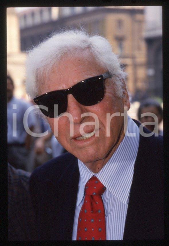 Fotografia d epoca originale 1988 MILANO Burt LANCASTER in Piazza della Scala  35 mm vintage slide 19 1