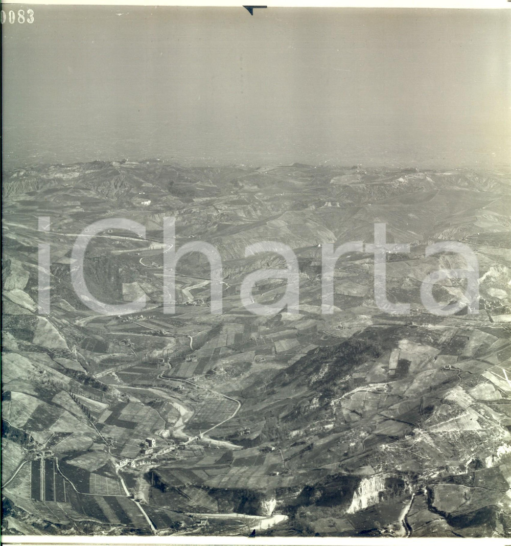 Fotografia d epoca originale 1950 ca VERGATO  PIANORO BO Fotografia aerea della zona 22x23 cm 1