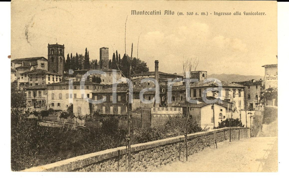 Cartolina originale da collezione 1924 MONTECATINI ALTO Ingresso alla Funicolare Cartolina a suor Vincenzina BOY 1