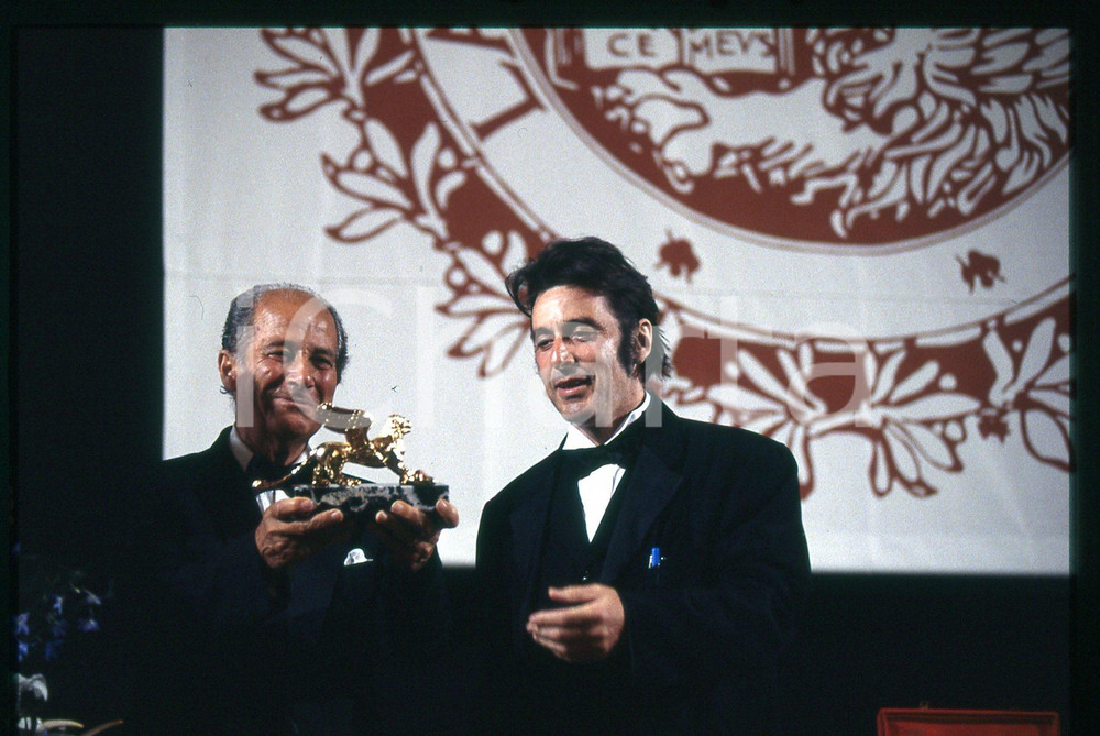 Fotografia d epoca originale 1994 VENEZIA Gillo PONTECORVO Al PACINO Mostra del cinema 35mm VINTAGE SLIDE 1 1