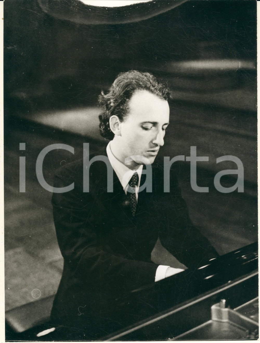 Fotografia d epoca originale 1975 ca MUSICA Pianista Maurizio POLLINI in concerto Foto 18x24 cm 2 1