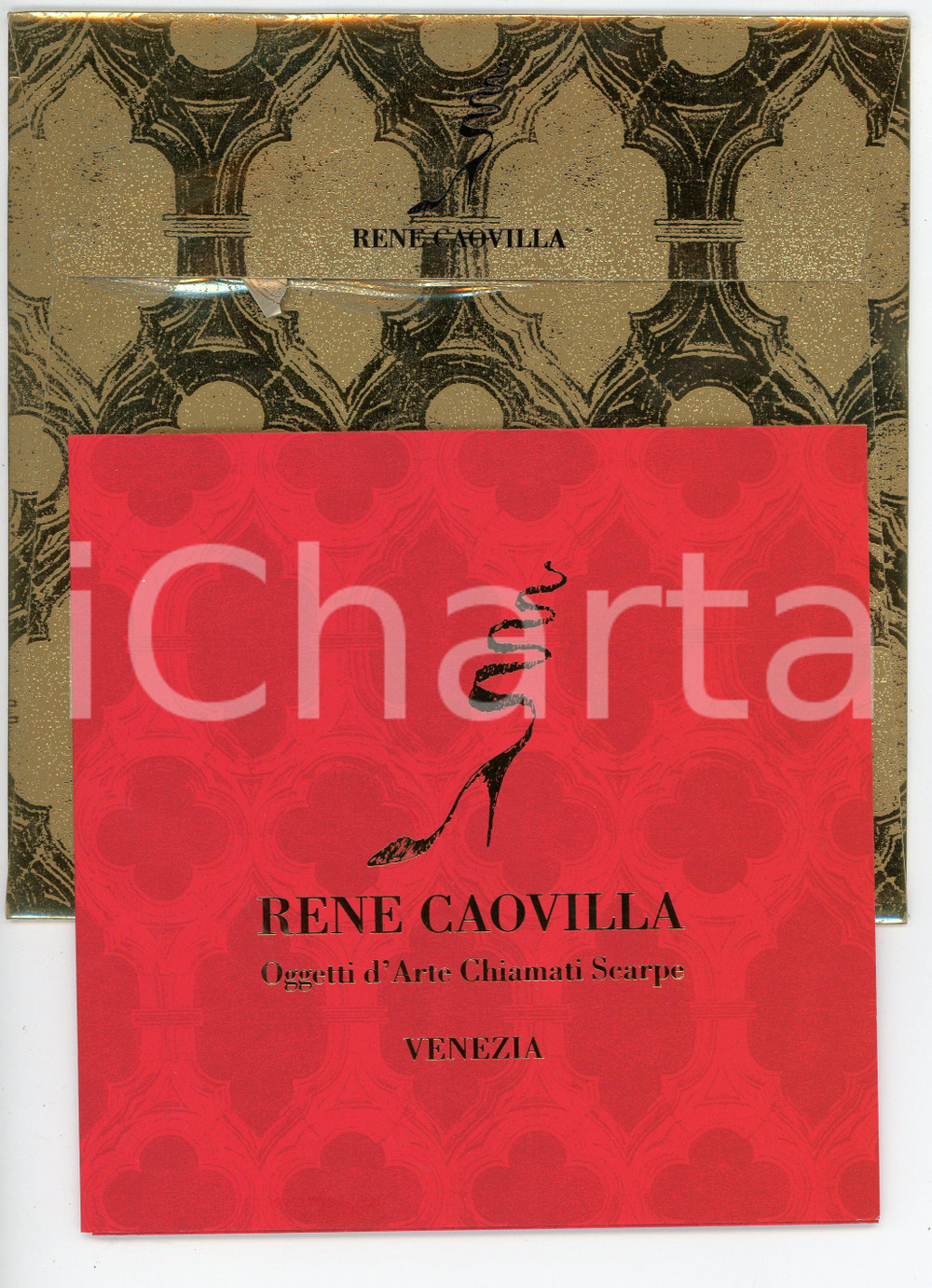 Oggetto da collezione cartaceo 2011/2012 MILANO  RENÉ CAOVILLA Autumn / Winter collection  Invito con busta 1