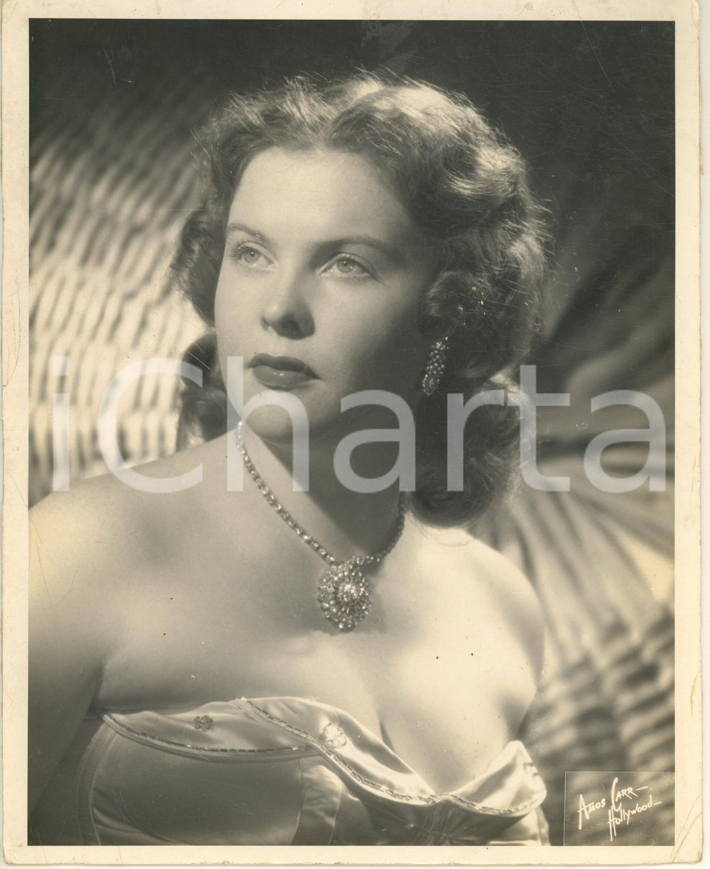 Fotografia d epoca originale 1950 ca LIRICA Soprano Isabella DORAN  Foto Amos CARR Hollywood 20x25 cm 1