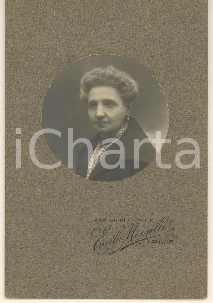 Fotografia d epoca originale 1910 ca PAVIA Ritratto di anziana donna Foto Emilio MOISELLI 9x12 cm 1