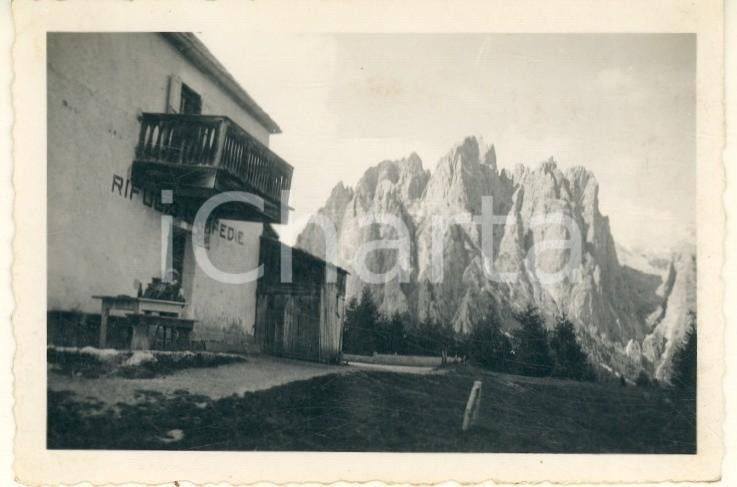 Fotografia d epoca originale 1941 DOLOMITI Rifugio CIAMPEDIE e Gruppo del Catinaccio Foto vintage 9x6 cm 1
