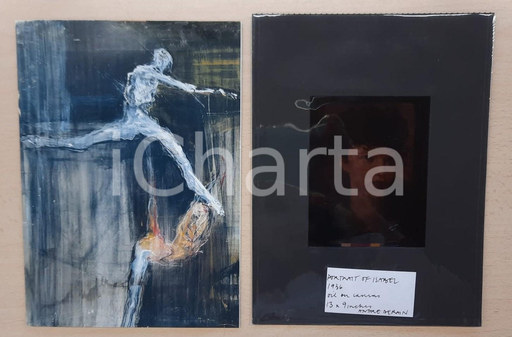 Materiale pubblicitario d’epoca 1998 NEW YORK Michael Parkin Gallery  Isabel Rawsthorne Invito e diapositiva 1