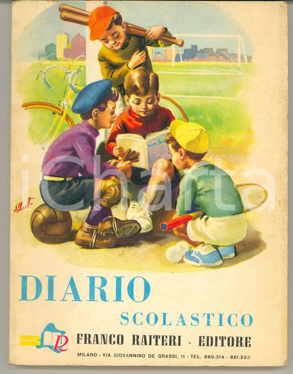 Libro, pubblicazione d epoca 1955 ca SCUOLA ELEMENTARE Diario scolastico Non compilato Ed. RAITERI 1
