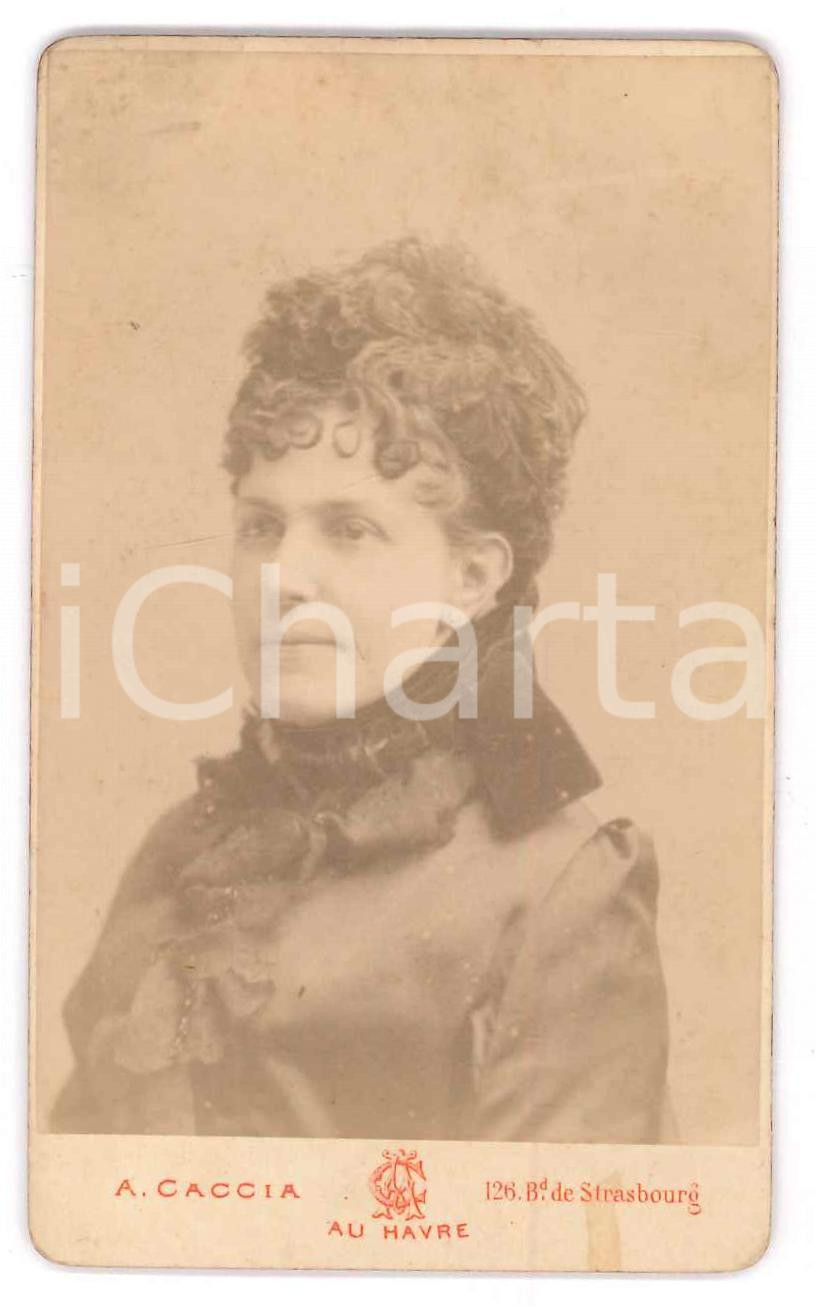 Fotografia d epoca originale 1885 ca Caterina MAFFEZZOLI moglie garibaldino Oreste BRONZETTI Foto CACCIA CDV 1