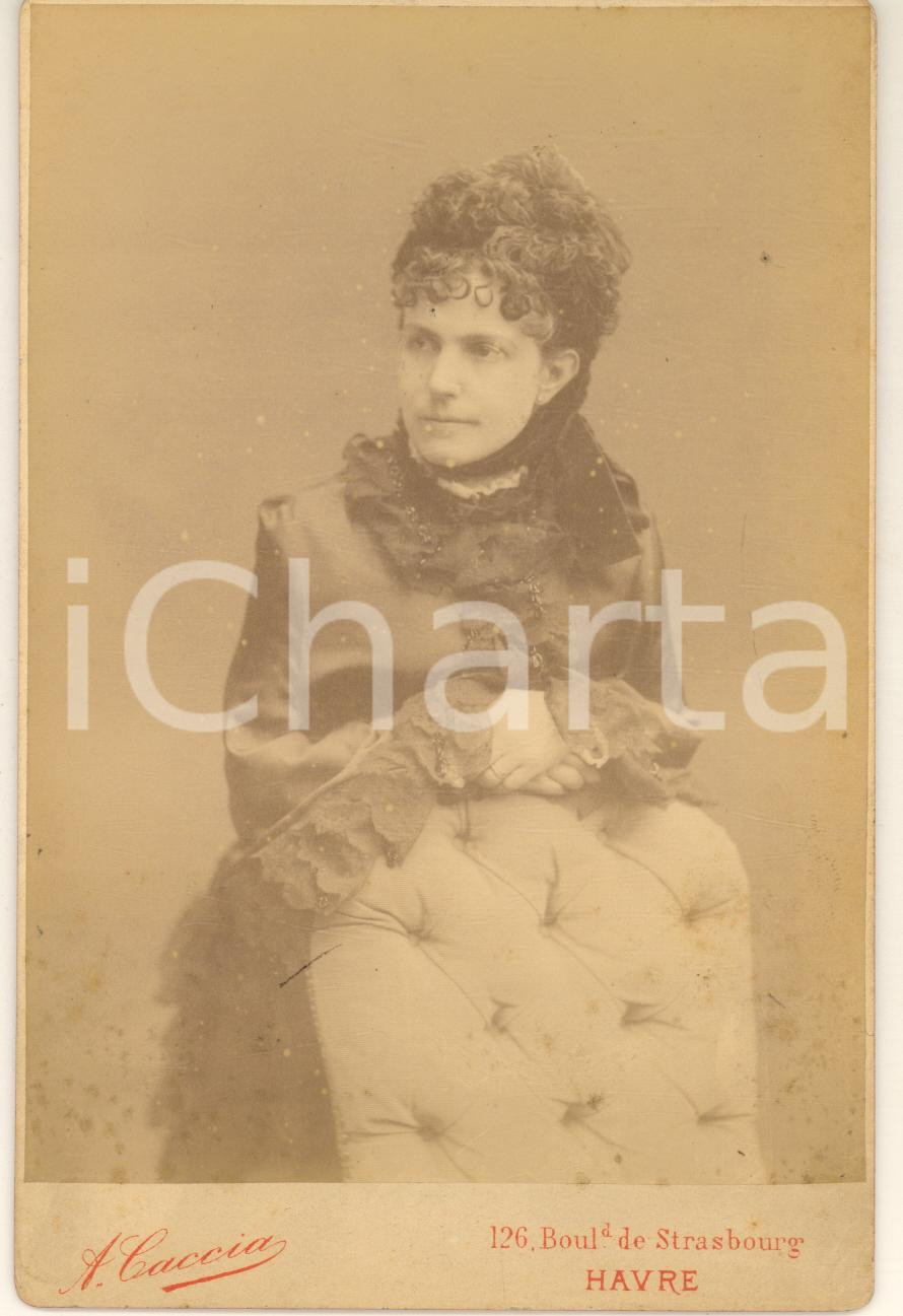 Fotografia d epoca originale 1885 ca Caterina MAFFEZZOLI moglie del garibaldino Oreste BRONZETTI Foto CACCIA 1