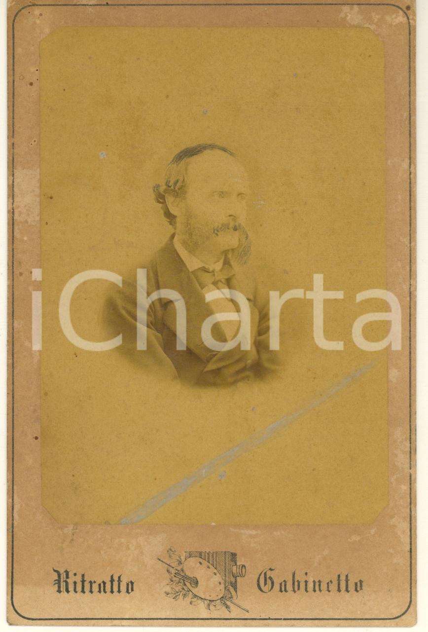 Fotografia d epoca originale 1875 ca MILANO Conte Raffaele RUSCA  Ritratto Foto Formato Gabinetto 1