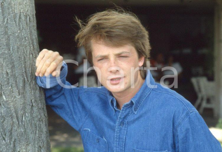 Fotografia d epoca originale 1985 VENEZIA Michael J. FOX alla Mostra del Cinema 35mm VINTAGE SLIDE 39 1