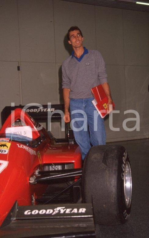 Fotografia d epoca originale 1989 MARANELLO Ivan LENDL in visita alla Ferrari 35mm VINTAGE SLIDE 14 1