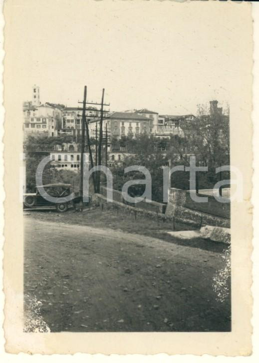 Fotografia d epoca originale 1920 ca IVREA Veduta con il tunnel della ferrovia  Foto animata auto 6x9 cm 1