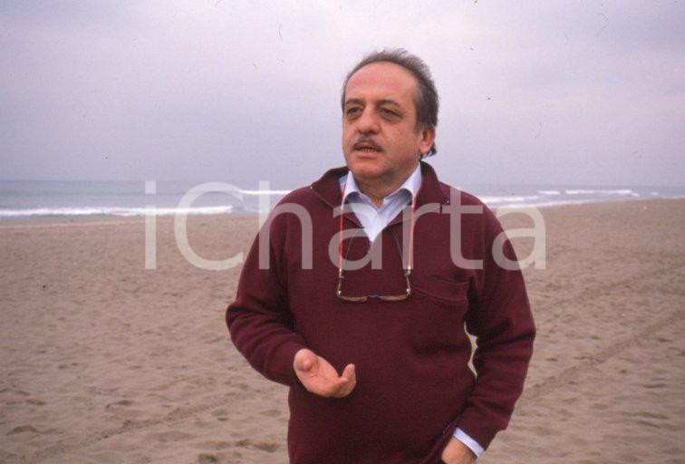 Fotografia d epoca originale 1990ca CABARET Nanni SVAMPA Ritratto del cantante  35mm VINTAGE SLIDE 9 1