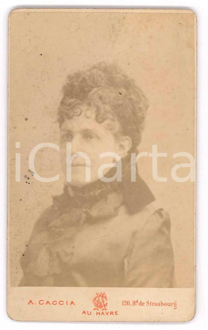 Fotografia d epoca originale 1885 ca Caterina MAFFEZZOLI moglie garibaldino Oreste BRONZETTI Foto CACCIA 1