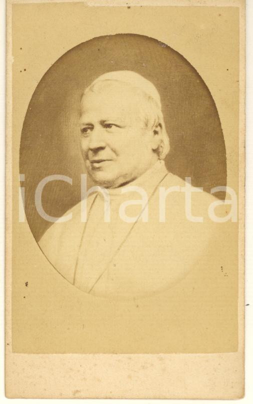 Fotografia d epoca originale 1865 ca ROMA Papa PIO IX  Ritratto Foto albumina CDV 1