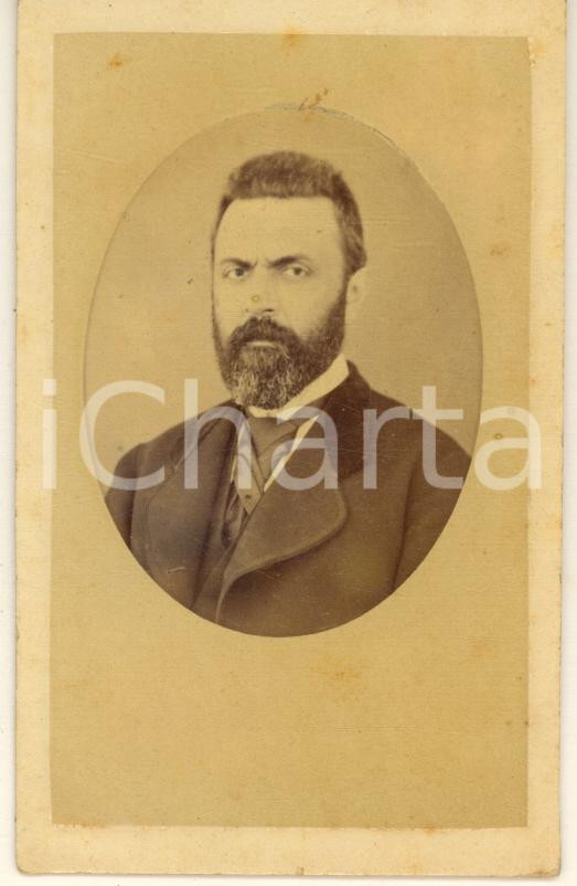 Fotografia d epoca originale 1875 ca PUGLIA Martino MONTANARO  Ritratto Foto Luigi CASTELLANA CDV 1