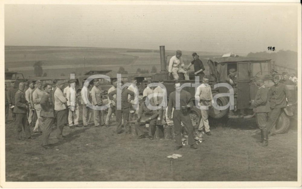 Fotografia d epoca originale 1940 ca WW2 OBERHOF IM THURINGEN  Wehrmacht  Rancio dei soldati Foto 14x9 1