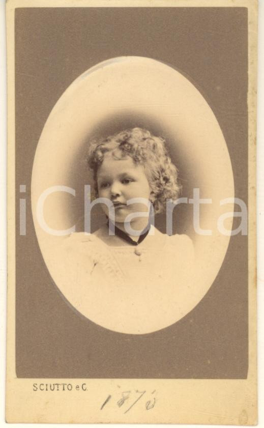 Fotografia d epoca originale 1873 GENOVA Elisa BRONZETTI figlia del garibaldino Oreste  Foto SCIUTTO 2 1