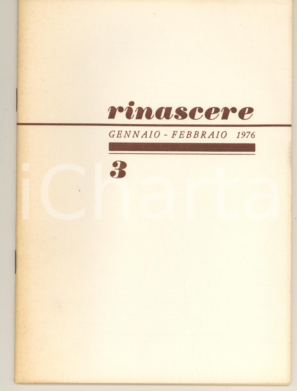 Libro, pubblicazione d epoca 1976 RINASCERE Movimento Rinascita Cristiana  Impegno di quartiere a Brescia 1