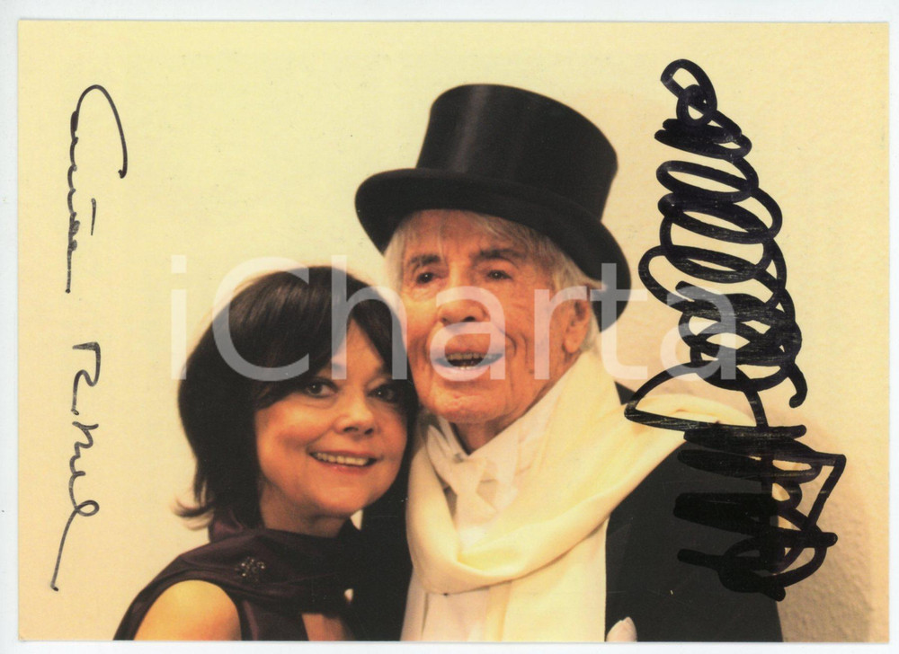 Autografo originale 2000 ca GERMANIA TEATRO Simone RETHEL Johannes HEESTERS Cartoncino con AUTOGRAFI 1