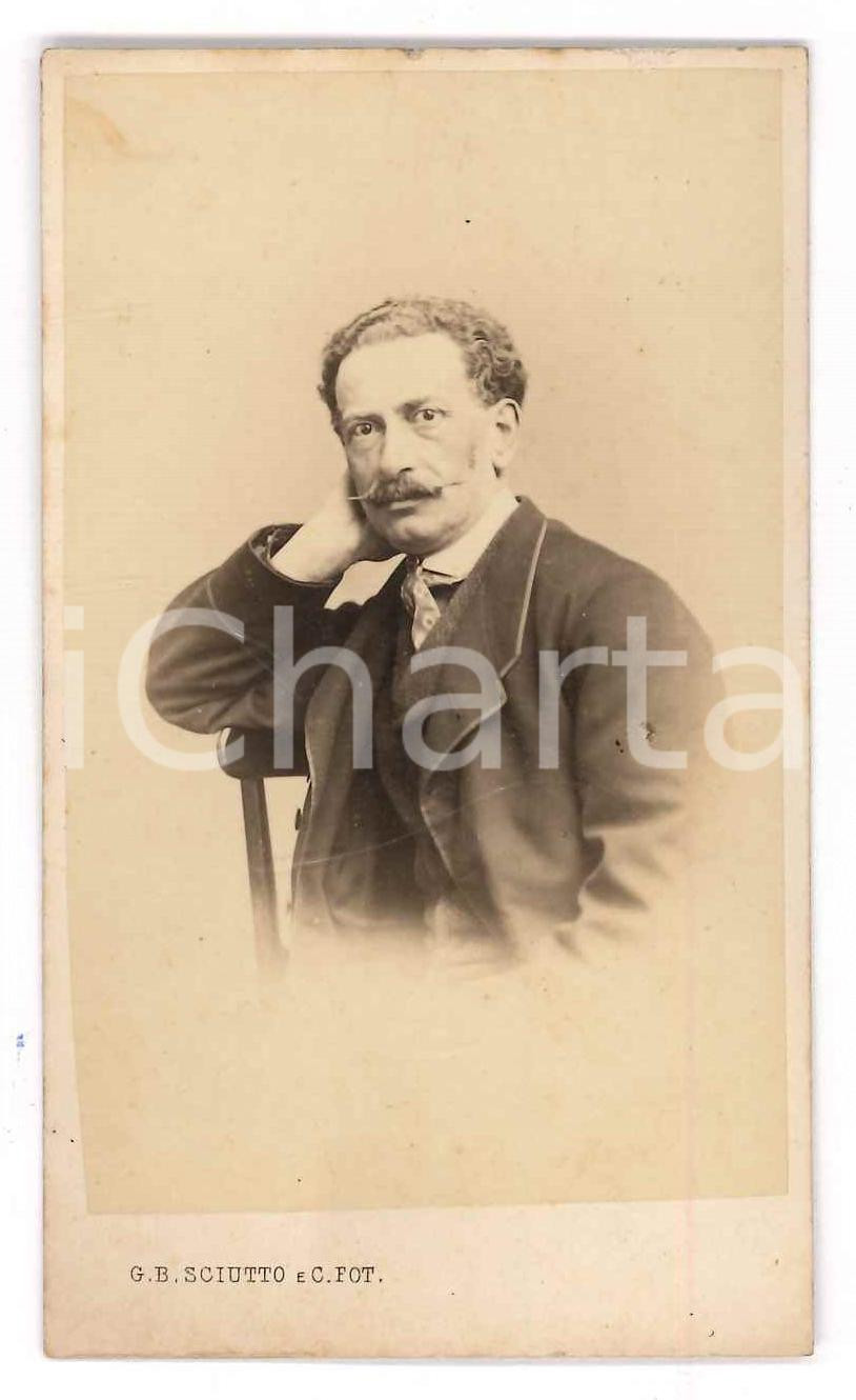 Fotografia d epoca originale 1870 ca RISORGIMENTO Giovanni Battista PRANDINA medico di Garibaldi Foto 1