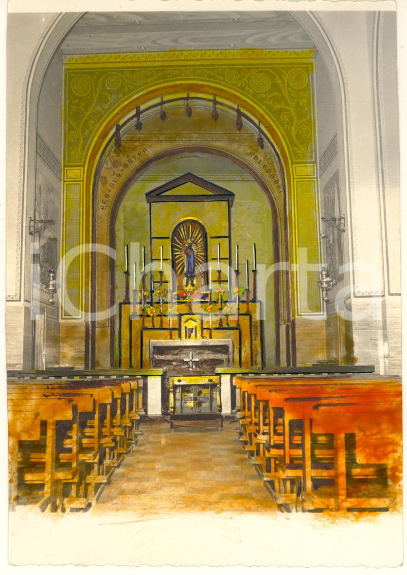 Stampa, bozzetto originale 1950 ca GIULIANOVA Santuario Madonna dello Splendore Bozzetto COLORATO A MANO 1