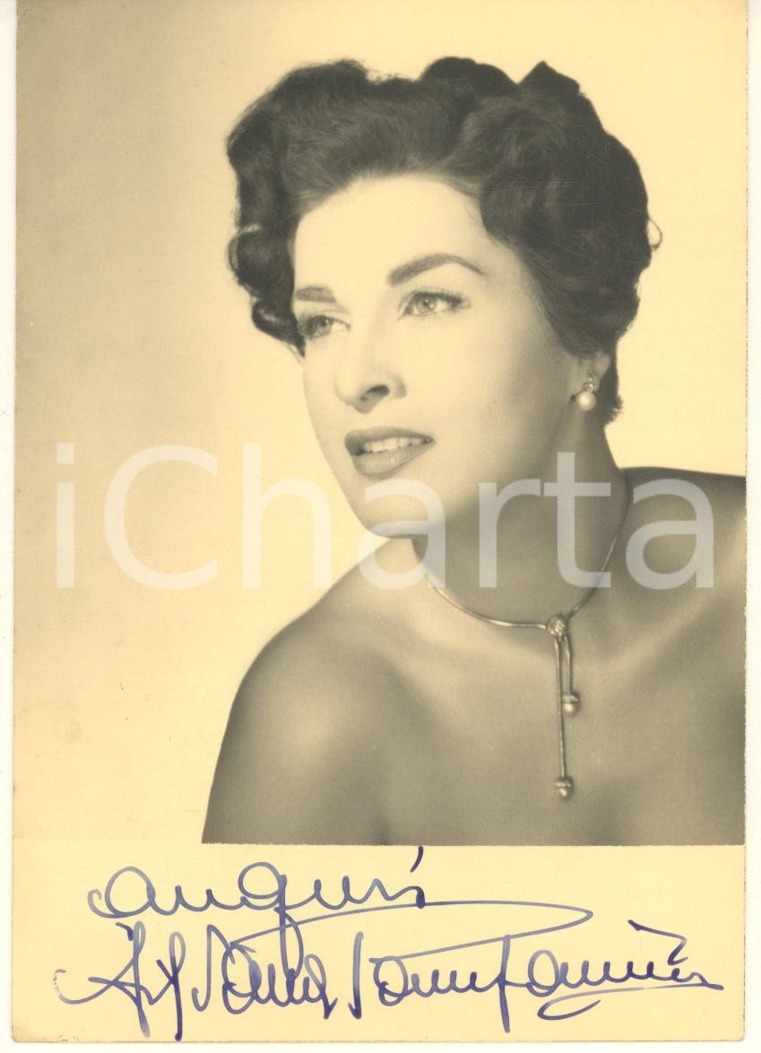 Autografo originale 1960 ca ITALIA  CINEMA Silvana PAMPANINI Foto con AUTOGRAFO 10x15 cm 1
