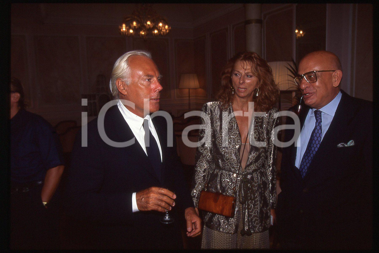 Giorgio ARMANI e Sandro CURZI - 1995 ca * 35 mm vintage slide