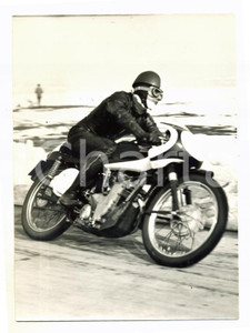 1955 AUTODROMO DI MODENA Emilio MENDOGNI prova REBELLO 175cc MORINI Foto 13x18 