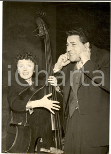1955 PARIS Edith PIAF chante trop fort pour son mari Jacques PILLS *Photo 13x18