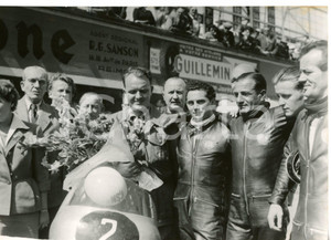 1954 REIMS - G. P. DI FRANCIA Classe 250 - Werner HAAS con Hermann Paul MULLER 