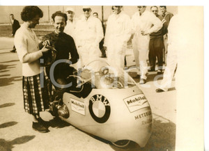 1959 MARTIGNY Pilota svizzero Florian CAMATHIAS su BMW 500 cc *Foto 18x13 cm