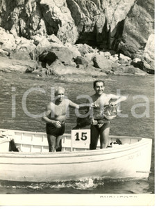 1953 SESTRI LEVANTE Gara pesca subacquea - Egidio CRESSI Claudio NOVARESE Foto