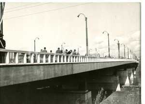 1955 ROMA Inaugurazione ponte Guglielmo Marconi - Fotografia 18x13 cm