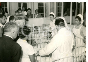 1954 PALERMO Card. Ernesto RUFFINI inaugura Centro Poliomielitici *Foto 18x13 cm