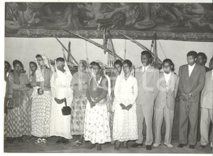 1956 ROMA Gruppo di studenti somali in udienza da Alberto FOLCHI *Foto 18x13 cm