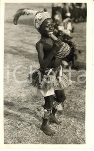 1956 ENUGU Royal Nigerian Tour - Young dancer in traditional costume *Photo 