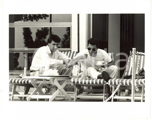 1990 ca MUSICA Nick KAMEN a colazione in hotel *Foto VINTAGE 25x20 cm