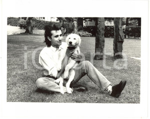 1985 ca MUSICA - SHALPY al parco con il suo cane *Fotografia VINTAGE 25x20