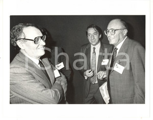 1990 ca CONFINDUSTRIA Walter MANDELLI con Innocenzo CIPOLLETTA *Foto 25x20 cm