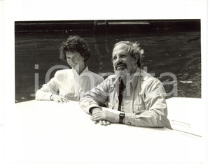 1987 VENEZIA Il regista Brian DE PALMA in motoscafo - Foto VINTAGE 25x20 cm