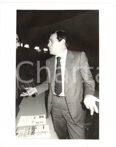 1985 ca POLITICA - PSI Ritratto di Giorgio BENVENUTO - Foto VINTAGE 20x25 cm