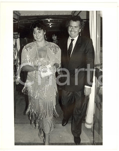 1990 ca ROMA - RAI Marisa LAURITO con il fidanzato durante serata di gala 
