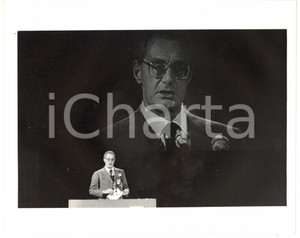 1987 BOLOGNA CONFINDUSTRIA Cesare ROMITI al banco degli oratori - Foto ARTISTICA