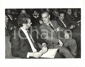 1987 BOLOGNA - CONFINDUSTRIA Cesare ROMITI in platea con Roberto FORMIGONI