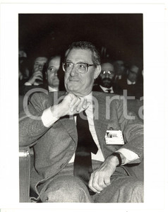 1987 BOLOGNA - CONFINDUSTRIA Ritratto di Cesare ROMITI in platea *Foto 20x25 cm