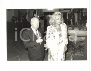 1992 ROMA Edilio RUSCONI a un party con Donatella PECCI BLUNT *Foto 25x20 cm